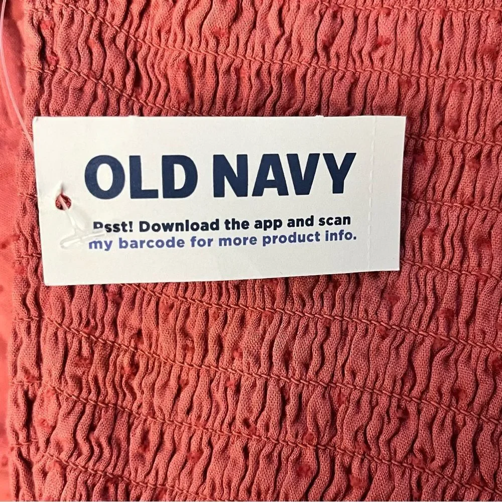 NWT Old Navy Girls Textured Clip-Dot Flutter-Sleeve Fit & Flare Dress Lge 10-12